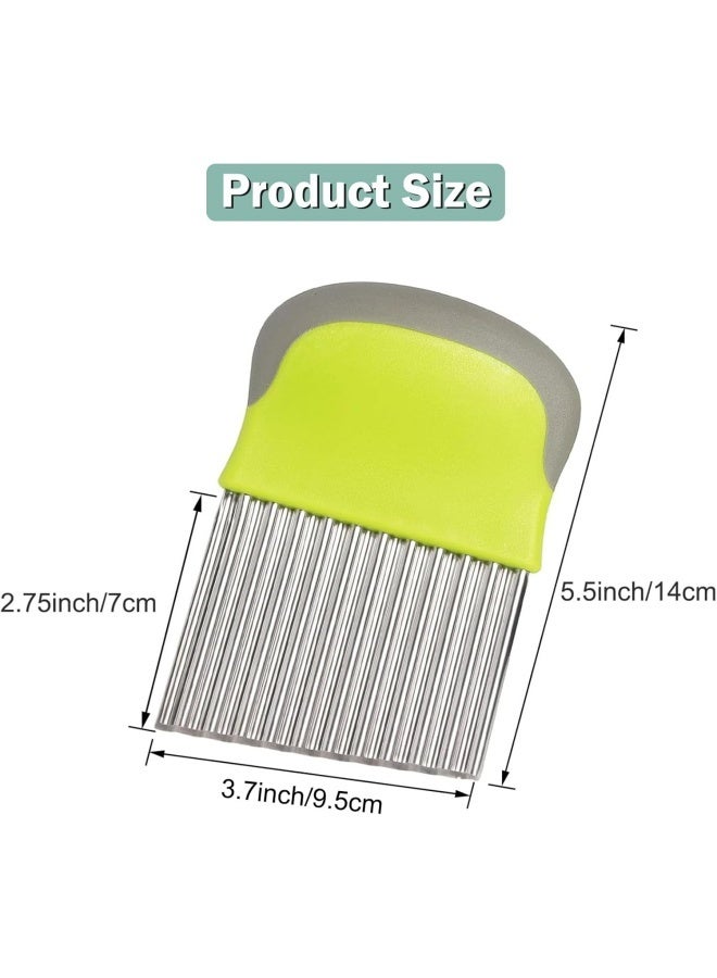 Crinkle Cutter for Veggies Potato Cutter for Fries, Stainless Steel Blade, Potato Slicer French Fry Crinkle Cutter, Crinkle Chopper Wavy Cutting Tool for Potatoes Carrots Cucumbers - Image 2